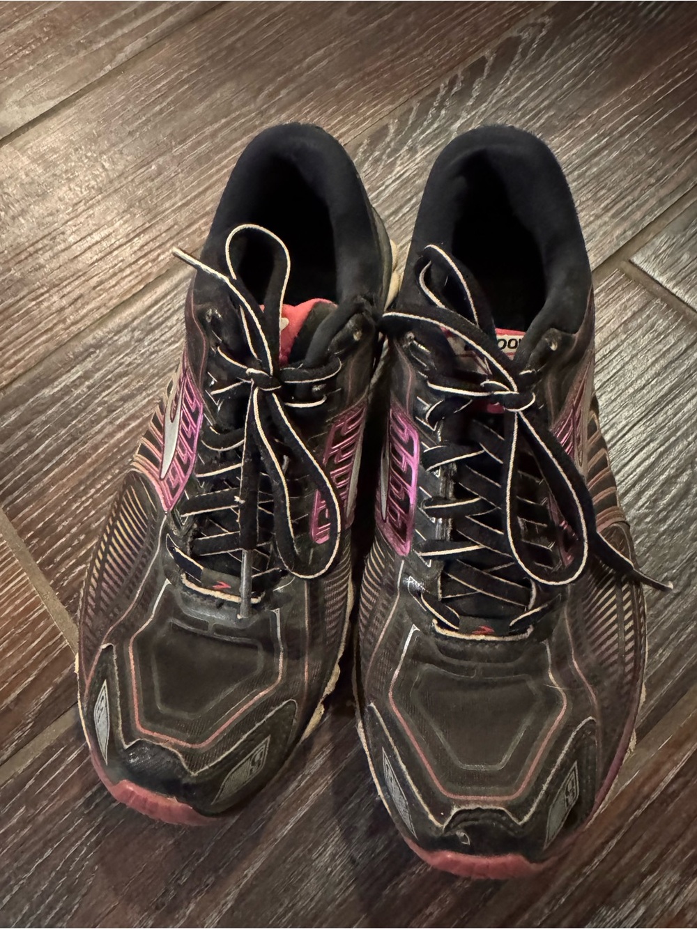 Brooks Women’s Black and Pink Athletic Running Shoes